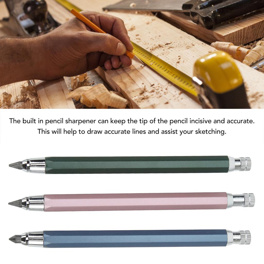 3Pcs Mechanical Carpent  Pencil 5.6mm Scribing Tool    Set Kit for Woodworking