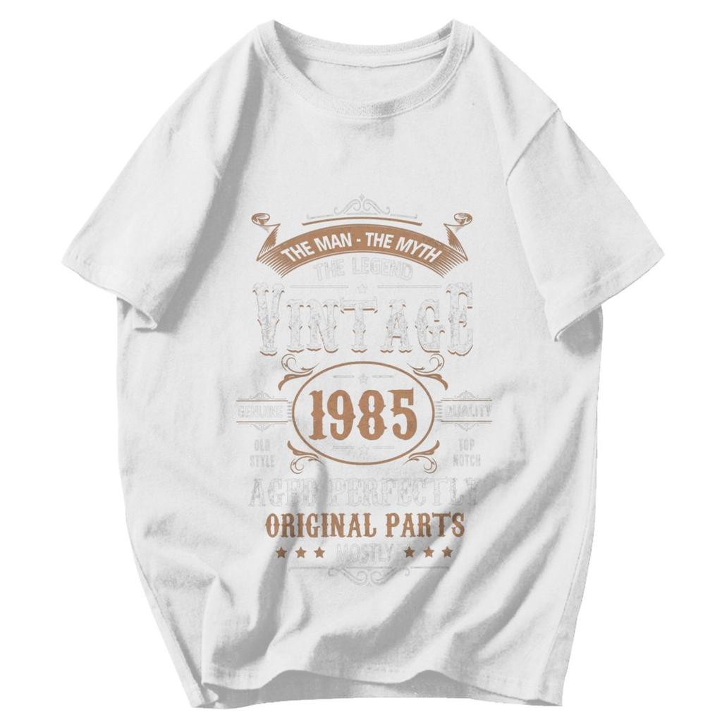 Men T Shirt 1985 40th Birthday Vintage Summer Y2K Graphic Tees Unisex Clothing T Shirts