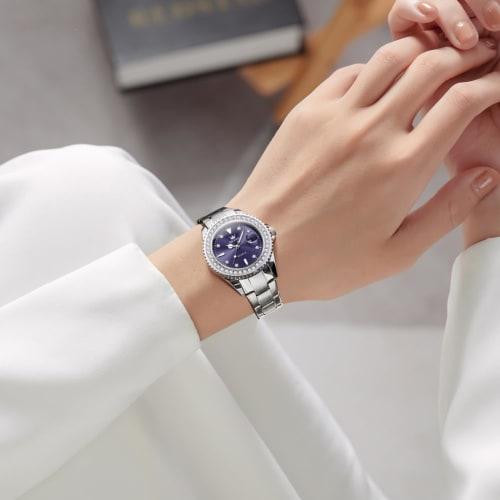 OLEVS Women's Watch, Stainless Steel, Japanese Quartz, Diamond Dial, Luminous, Easy To Read, 30M Water Resistant, Popular, Cute, Stylish, Business, Wo