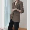 Women's Coffee Color Korean Style Versatile Fashion Suit Jacket for Spring and Autumn