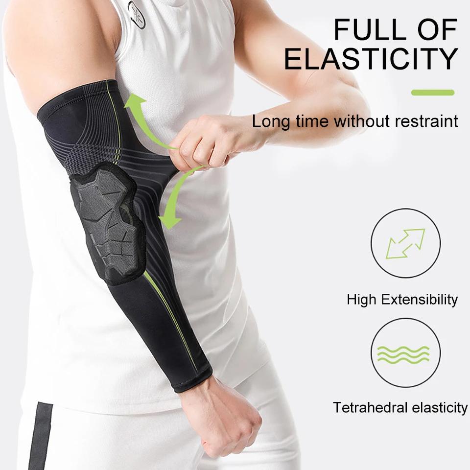 1Pcs Sports Elbow Pads Anti-Collision Compression Arm Sleeves Protector For Basketball Football Bike Outdoor Guard