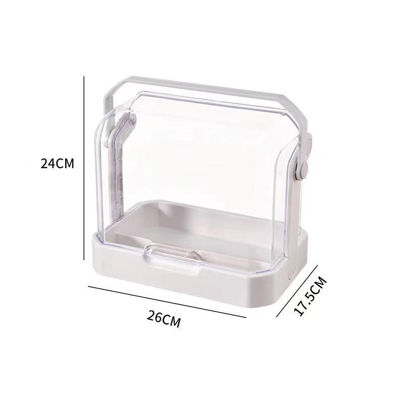 Luxury Transparent Dustproof Makeup Organizer: Large Capacity Drawer for Skincare & Lipsticks
