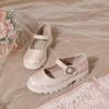 New Chinese Style Girls Single Shoes Platform Girls Student Shoes Buckle Retro Children's Hanfu Shoes Four Seasons Princess Shoes