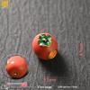 Copper-Plated 24K Gold Persimmon and Peach Pendant Charms for DIY Jewelry