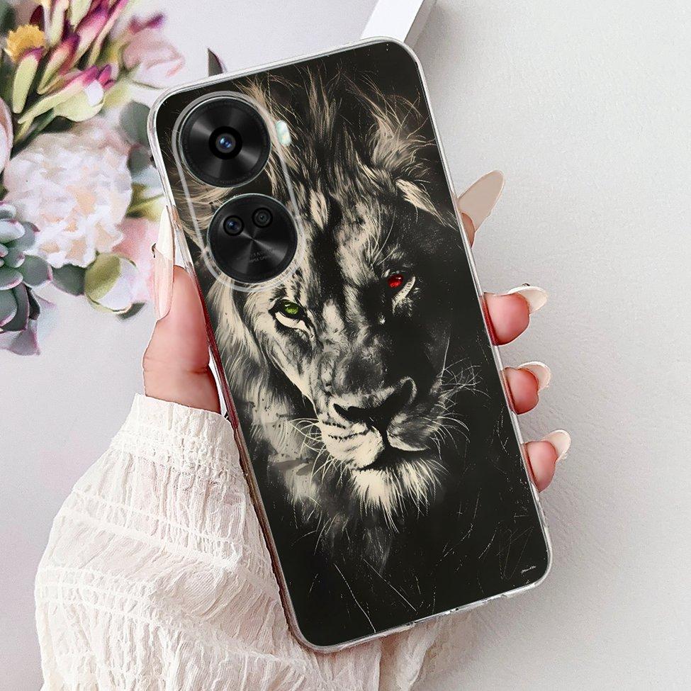 For Huawei Nova 11 SE BON-AL00 Case For Huawei Nova 12 SE Cover BNE-LX1 Luxury Butterfly Love Fashion Flowers Cool Lion Painted