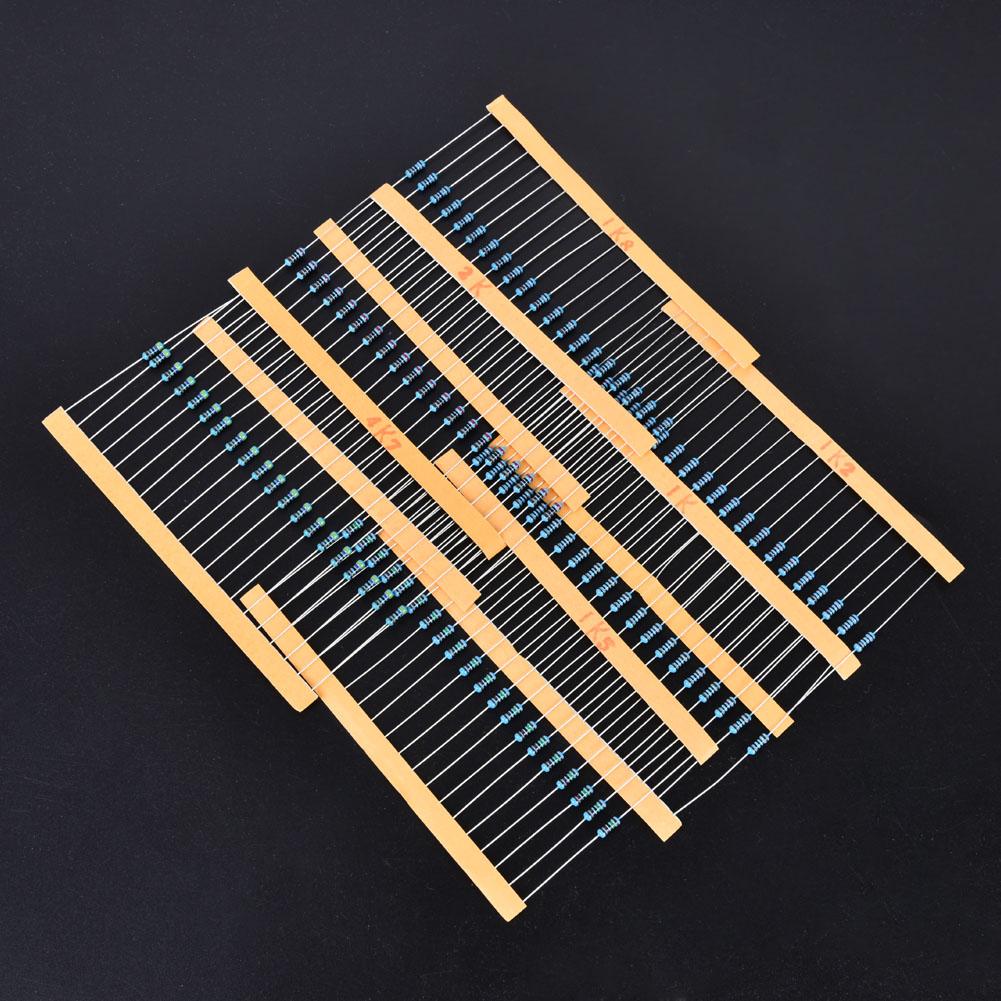 2600Pcs Metal Film Resistors Assortment Kits Set Durable Electronic Components 1 Ohm  3M Ohm