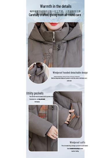 Grandma's Women's Short Winter Jacket - Thick, Plus-Size, Chinese Style for Cold Protection