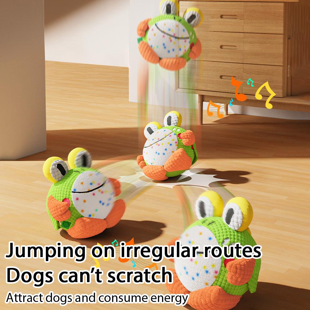 Interactive Dog Toys, 2026 New Active Moving Pet Plush Toy USB Charge Washable Disassemblable Plush Squeaky Dog Toy For Dogs