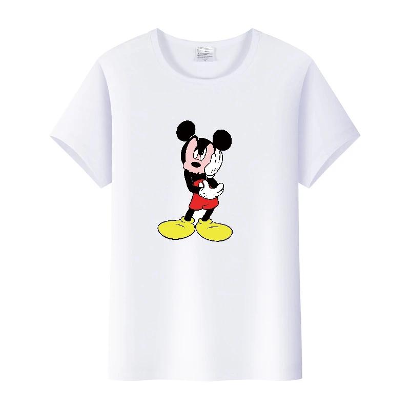 Funny Cartoon Tshirt Top Summer Blouses Short Sleeve T-shirt White Tee Mickey Mouse Graphic Clothes Gift Unisex