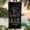 Brazil National Football Team Beach Towel Soft Microfiber Summer Towel Quick Dry Absorbent Towel for Beach Swimming Pool Travel