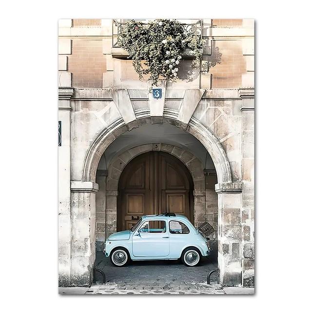 Spanish Architecture Puglia Village Photography Poster & Prints Green Leaf Indoor Plants Painting Decor Boho Picture Home Decor