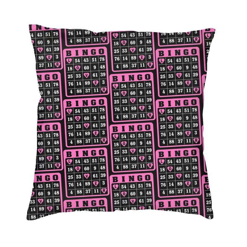 

Bingo Lover Cushion Cover Paper Game Velvet Cute Throw Pillow Case for Sofa 30cmx30cm