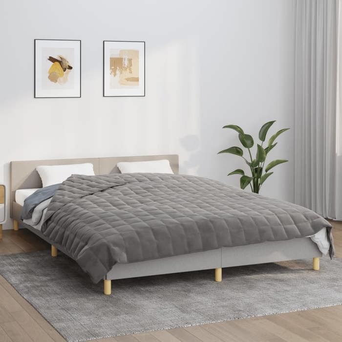 VidaXL Couverture lestée Gris 200x200 cm 9 kg Tissu 350778