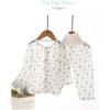[Jaydyequ] Baby Clothes Pajamas Spring Summer Autumn Clothes Thin Cotton Belly Band Top and Bottom Set Open Front Long Sleeve Boys Girls Loungewear