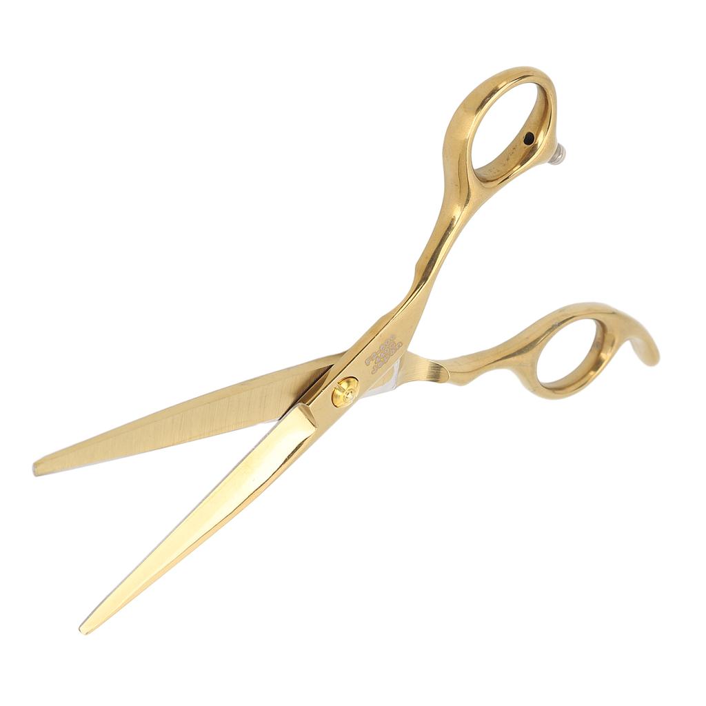 Hair Cutting Shears Stainless Steel Incisive Curved Handle Hairdressing Scissors for Barber Shop