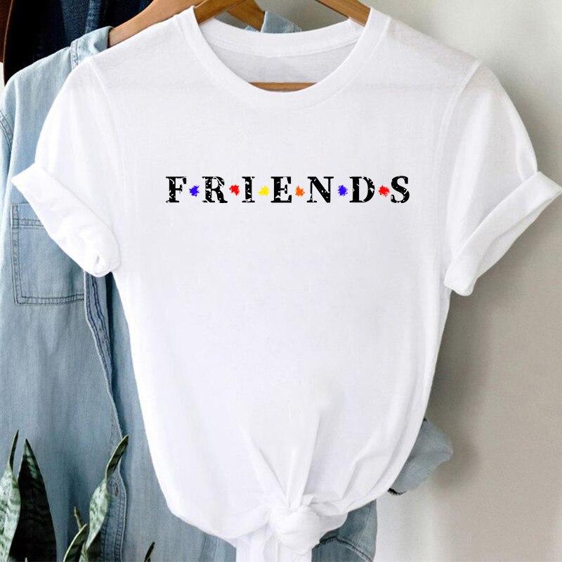 2021 Fashion Tops Tees Letters Friends 