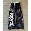 Amerikai Betű Patch Retro Kétrétegű Kialakítás Y2K Nadrág Bő Melegítőnadrág Férfi Hip Hop Gótikus Rugalmas Derék Kocogó Alkalmi Nadrág