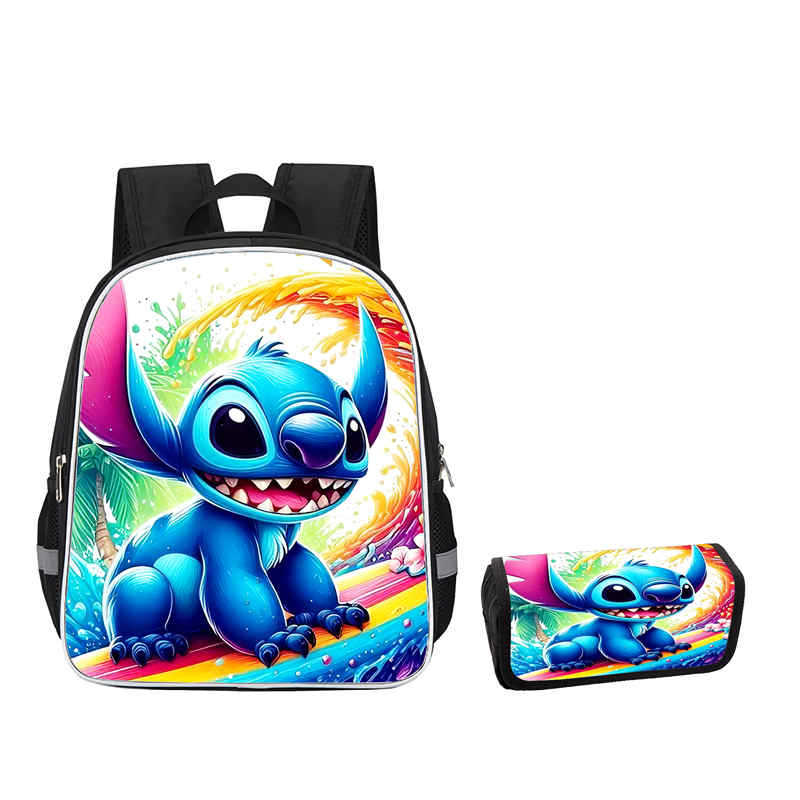Stitch Combination Set Peripheral Backpack Men'S And Women'S Pencil Bag