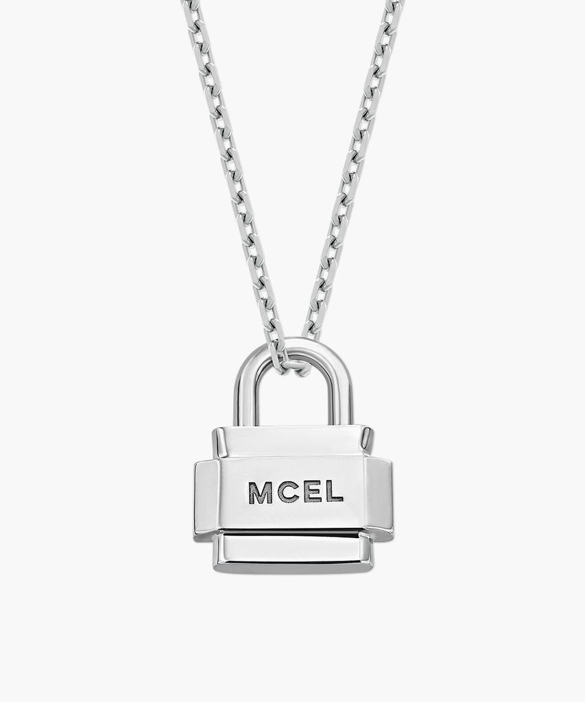 Mcel Silver Pin Padlock Necklace