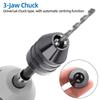 1PC Quick Change Keyless Drill Bit Chuck Hex Shank Adapter Converter Tool Three-Jaw Chuck Electric Grinder Drill Chuck