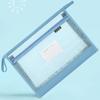 Transparent Mesh Subject Classification Bag Double-layer Mesh Zipper Bag  School Exams