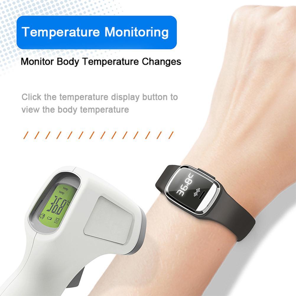 Ultrasonic Mosquito Repellent Bracelet 3 in 1 Electronic Anti Mosquito Wristband Watch with Temperature Measurement and