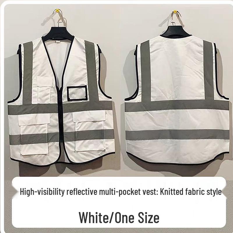 Reflective Multi-Pocket Safety Vest for Construction, Cycling, and Sanitation Workers