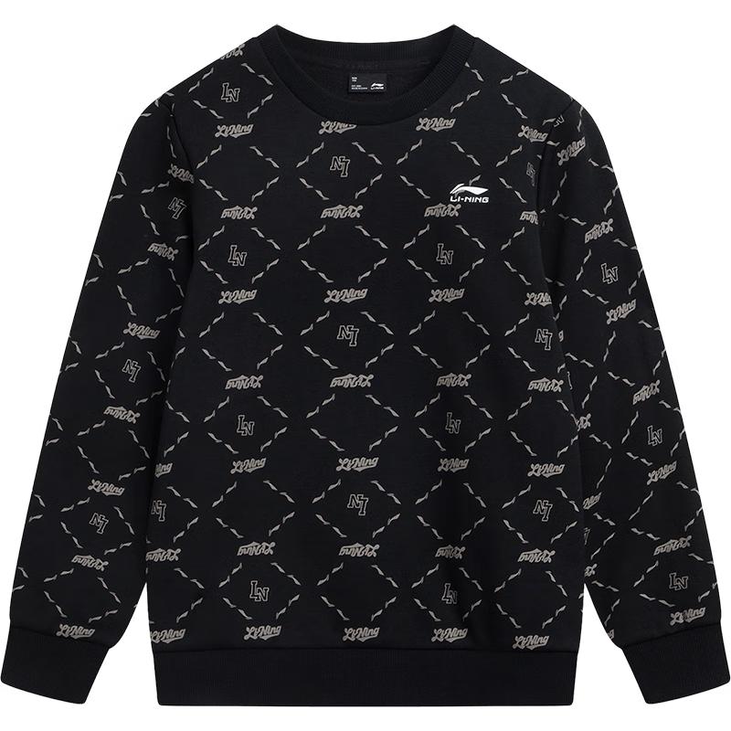 Li-Ning Big Boys Plush Lined Pullover Sweatshirt 160