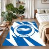 Anti‑Slip Crystal Velvet Floor Rug, Brighton Hove Albion Design Carpet for Indoor Living Bedroom Home Decoration