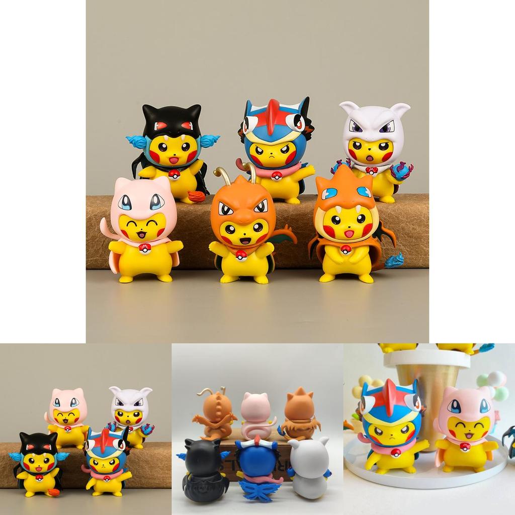 Cute Pikachu Figure Set Collectible Pokemon Pvc Miniatures For Anime Lovers