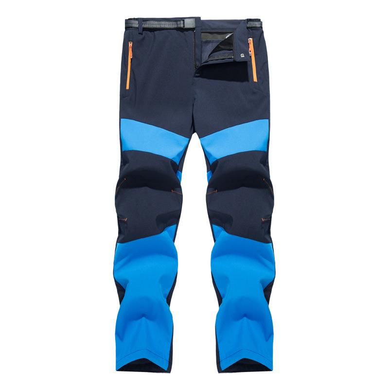 Men's Thickened Ski Pants: Fleece-Lined, Windproof, Water-Repellent, Plus Sizes for Autumn/Winter Mountaineering