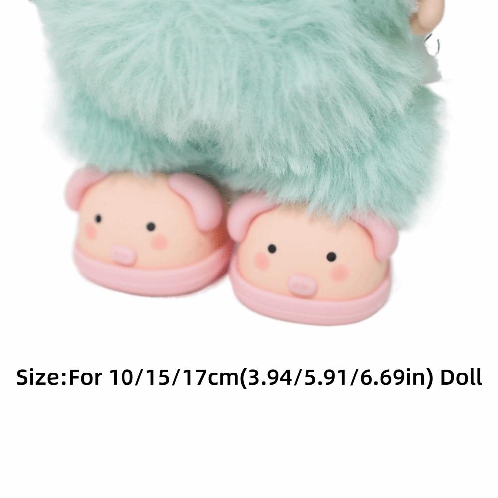 PVC Leather Material FOR 17cm Labubu Shoes 10/15/17cm Doll PU Shoes Mini Leather Shoes  Girl's Toys