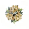 2 Pcs Christmas Candle Rings Candle Wreaths Poinsettia Holly Leaves Berries Decor