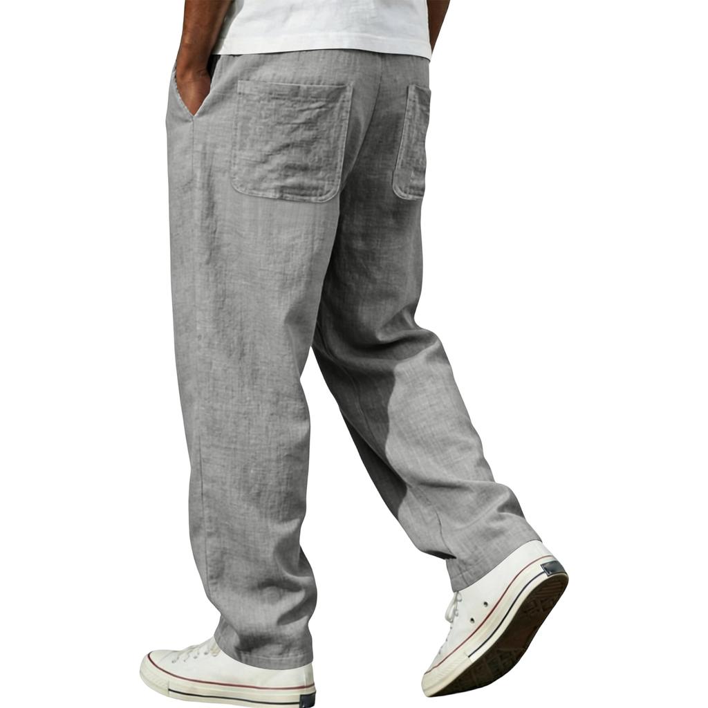 Men's Cotton Linen Trousers Men's Casual Fashionable Cotton Linen Trousers