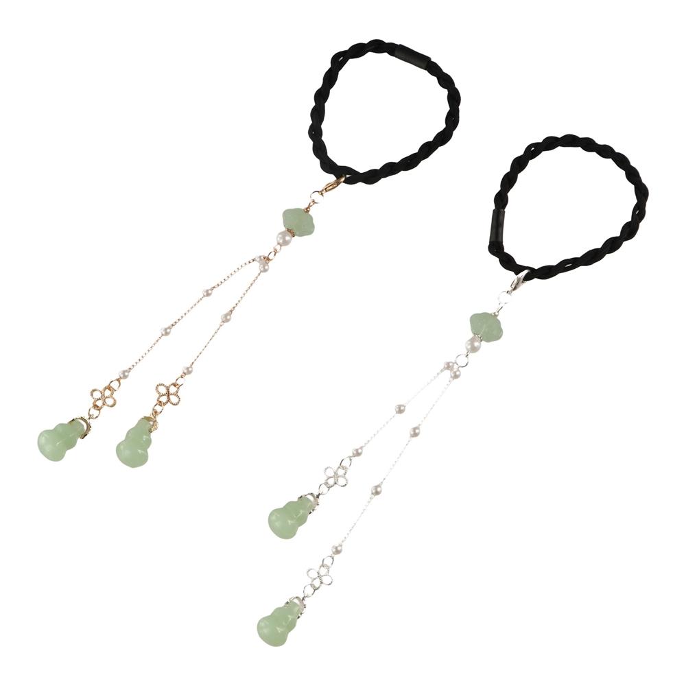 

Leaf Chinese Style Rubber Band Hair Band Weave Hair Rope Exquisite Hanfu Tassel Headwear Female G