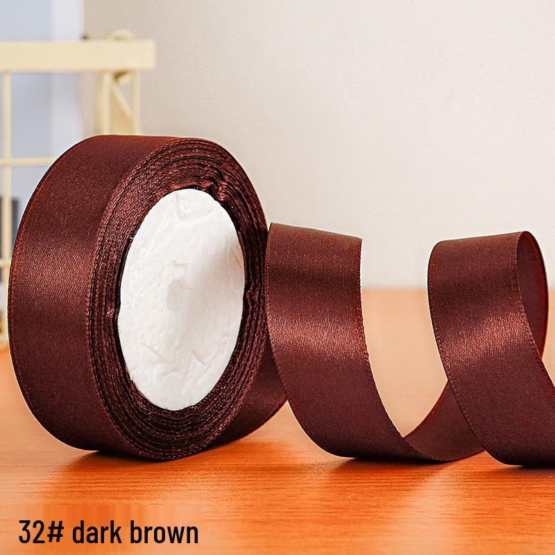 2.5cm Polyester Satin Ribbon for Gift Box and Hair Accessories