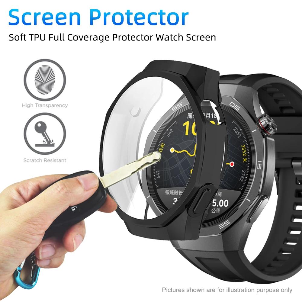 TPU Case for Huawei Watch 5/GT5/GT5 Pro 41/42/46mm - All-Around Protective Cover Screen Protector Anti-scratch Shell Accessories
