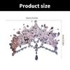 Portable Pageant Queen Crystals Tiaras Elegant Headband Crowns Hair Accessory for Women in Costume Performances