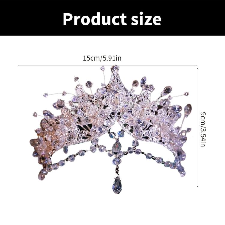 Portable Pageant Queen Crystals Tiaras Elegant Headband Crowns Hair Accessory for Women in Costume Performances