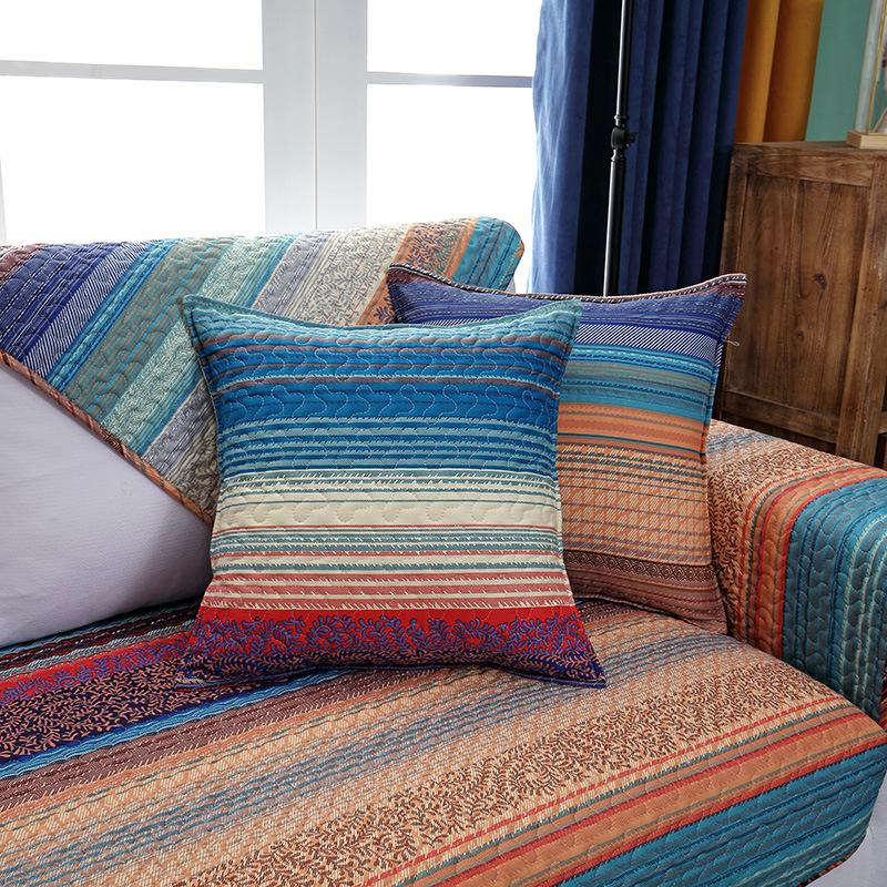 Four Seasons Twill Cotton Non-Slip Sofa Cushion Simple and Modern Fabric Craft Cushion Non-Slip Sofa Cover Cover
