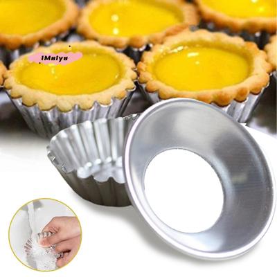 6/10 Stück Wiederverwendbare Antihaft-Eierkuchenform Aluminiumlegierung Blumen- & runde Form Cupcake Pudding Gelee Muffin Backform für die Küche