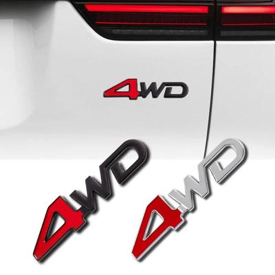 Logo Metálico 3D Emblema 4wd Letras Calcomanía Guardabarros Maletero Coche Insignia Pegatina Accesorios
