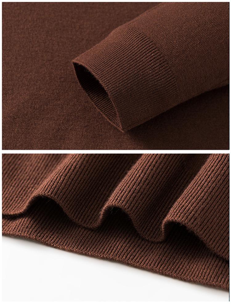 Men's Slim Fit Half-High Neck Autumn Knit Pullover Sweater
