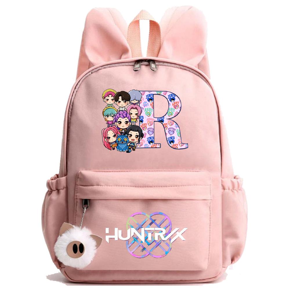 26 Engelska Bokstaven K-Pop Tryckt Ryggsäck Student Tonåring Bokväska för Pojke Flicka Skolväska Barn Gåva Kvinnor Stor Kapacitet Resväska Mochila