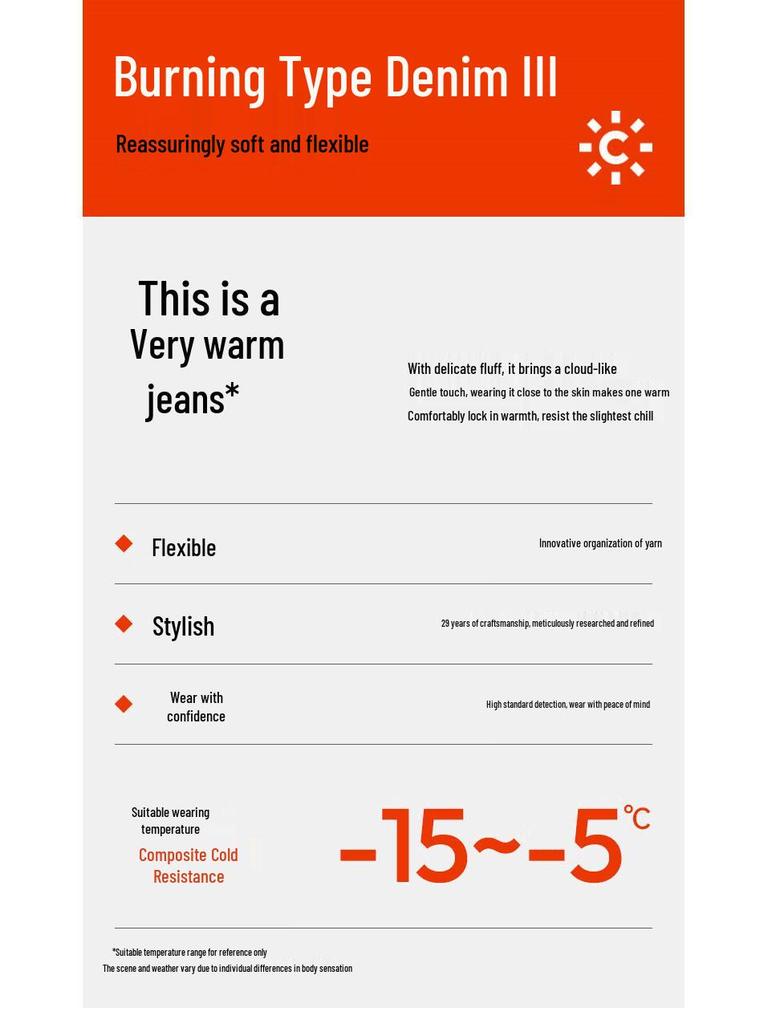 Semir Men's Winter Fleece-Lined Loose Straight-Leg Jeans