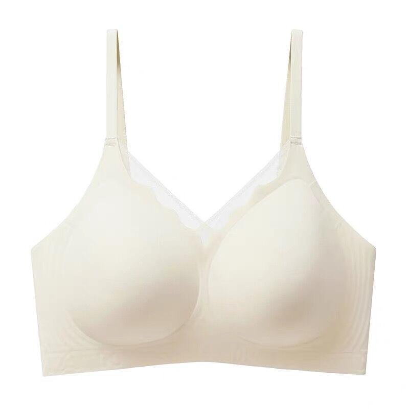 Summer Ice Skin Seamless Latex Breathable Hole Underwear Women Comfortable Seamless Soft Support% Latex Jelly Bra Women