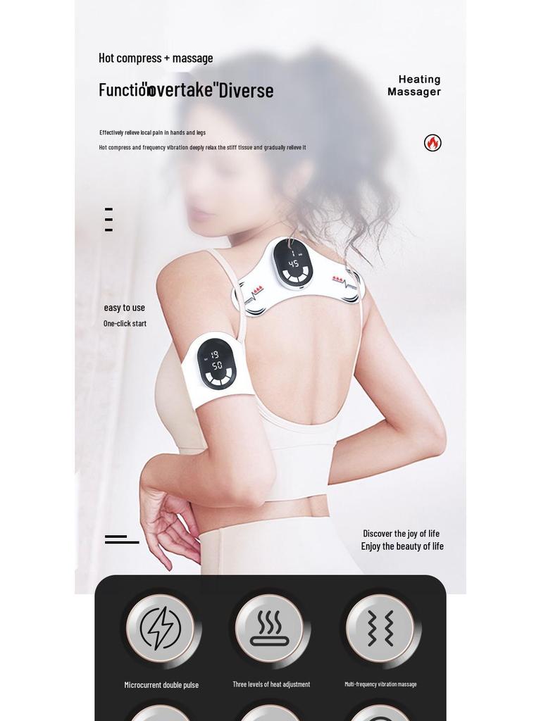 Cross-border EMS Automatic Double Pulse Waist Massage & Sculpting Device