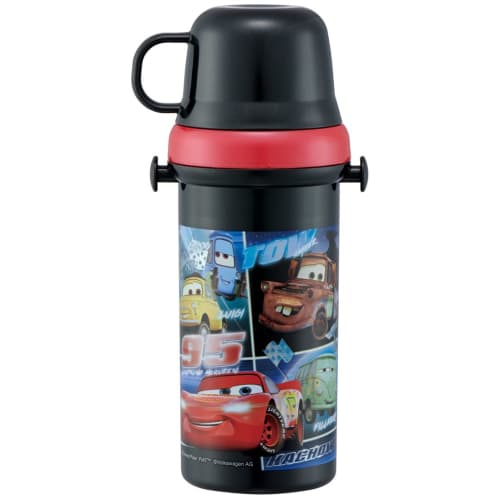 Skater Children's Water Bottle 480ml with Cup Disney Cars 23 Boys PSB5KD-A