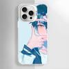 Anime L-Link Clicks Phone Case For iPhone 16 15 14 13 12 11 Pro Max White Purple Matte Laser Metallic Aurora Funda