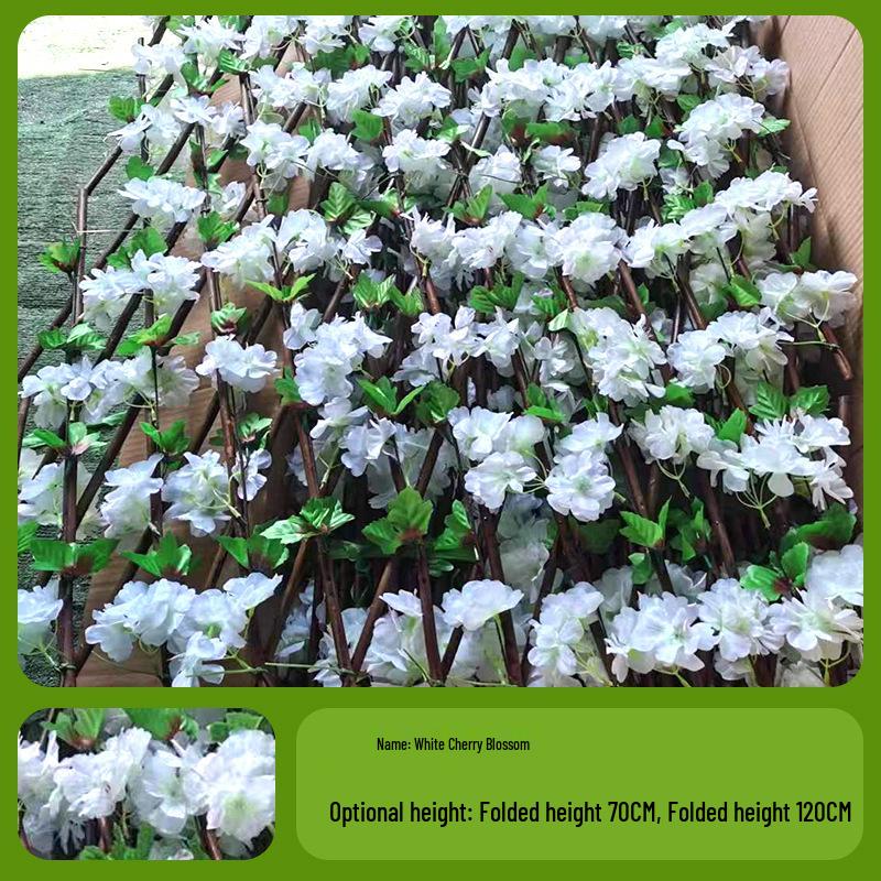 Expandable Pastoral Ivy Leaf Fence: Outdoor Green Hedge for Garden or Courtyard Decoration